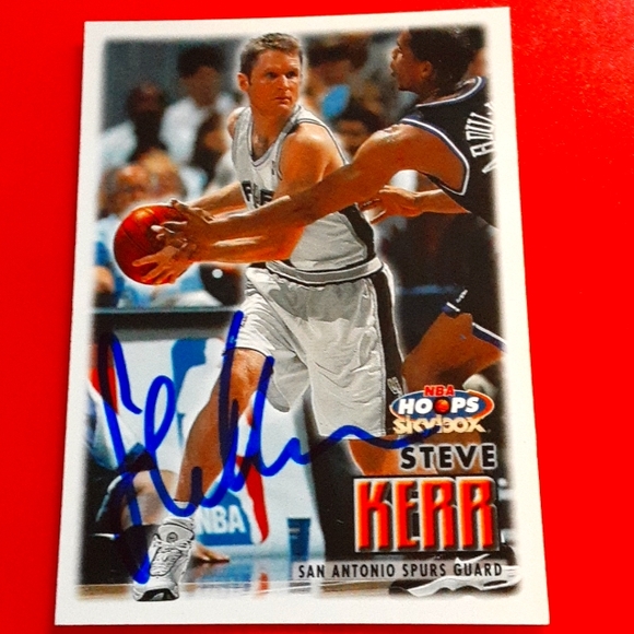 AUTOGRAPHED Steve Kerr San Antonio Spurs NBA Basketball Trading Card - Picture 3 of 3